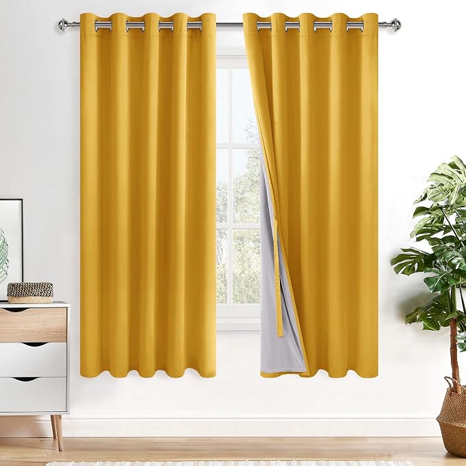 XWZO Extra Wide 100% Blackout Curtains by XWZO