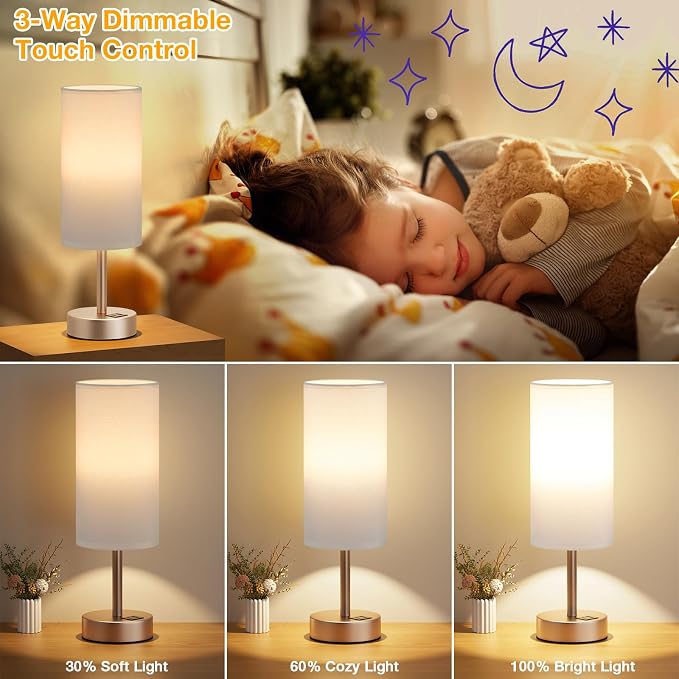 Dicoool Bedside Table Lamp for Bedroom - Image 3