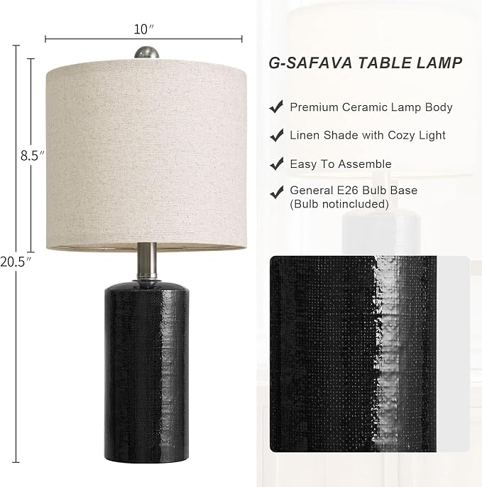 G-SAFAVA 20.5" Small Table Lamps - Image 2