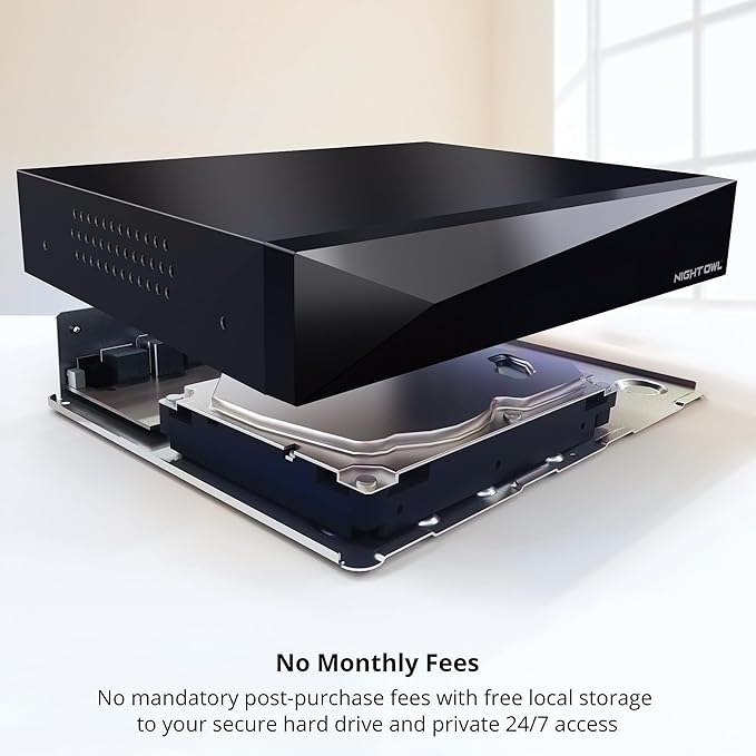 Night Owl 2-Way Audio 12 Channel 4K DVR with 2TB Hard Drive - Add up to 12 Total Devices