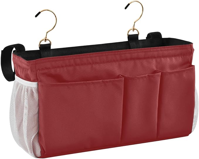 DOMIKING Wine Red Bedside Caddy by DOMIKING