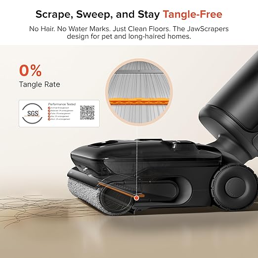 roborock F25 ACE Pro Foam Wet Dry Vacuum Cleaner, Cordless Vacuum Mop, 25000Pa Foam Spray Mop, 203°F Self-Cleaning Hard Floor Cleaner Machine for Tile Hardwood Floor Gentle Cleaning, 180° Lie Flat