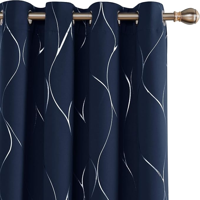 Deconovo Curtains for Living Room, Pattern Blackout Curtains 72 Inches Long | by Unknown