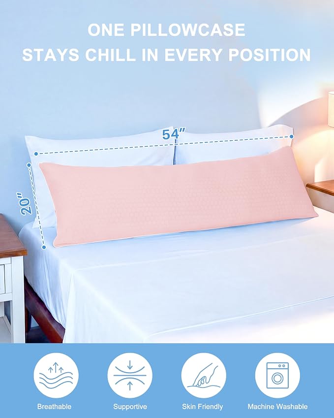 YZ HOME Cooling Body Pillow for Adults, Cold Touch Fabric | Body Pillow for - Image 6