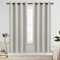 COSVIYA Grommet Blackout Room Darkening Cream Beige Curtains 72 inch Length | by COSVIYA