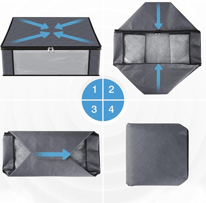 HomeHacks 3-Pack Clothes Organizer Storage Bags, 35L Storage Bins, Reinforced - Image 7