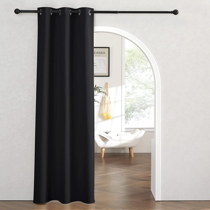 RYB HOME Blackout Curtains Thermal Insulating Privacy Temporary Door Curtains by RYBHOME