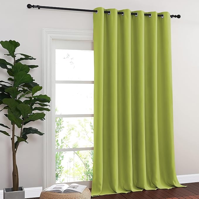 NICETOWN Room Divider Curtain 132 Inches Long, Wide Blackout Sliding Door - Image 8