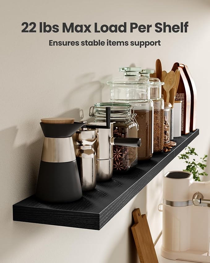 Amada 23.6" Floating Shelves for Wall Decor & Storage, Living Room, 22 lbs - Image 4
