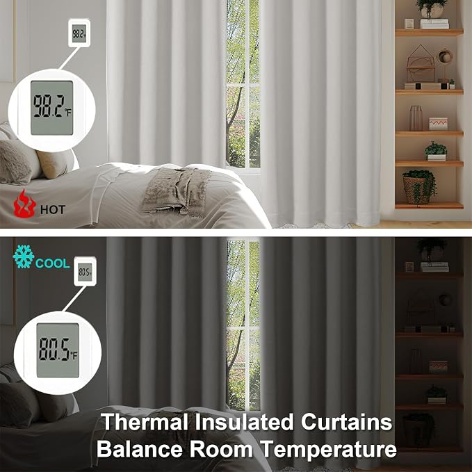 Simplebrand Ava Natural Short Blackout Curtains - Image 5