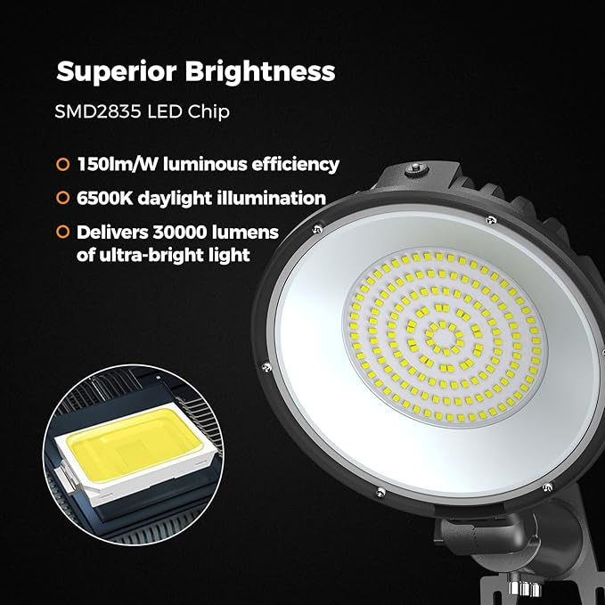 AIKVSXER 200W LED Barn Light 30000LM Dusk to Dawn LED Outdoor Area Security Light with Photocell IP66 Waterproof 6500K Daylight for Yard Street Farm Garden Garage 18 Pack