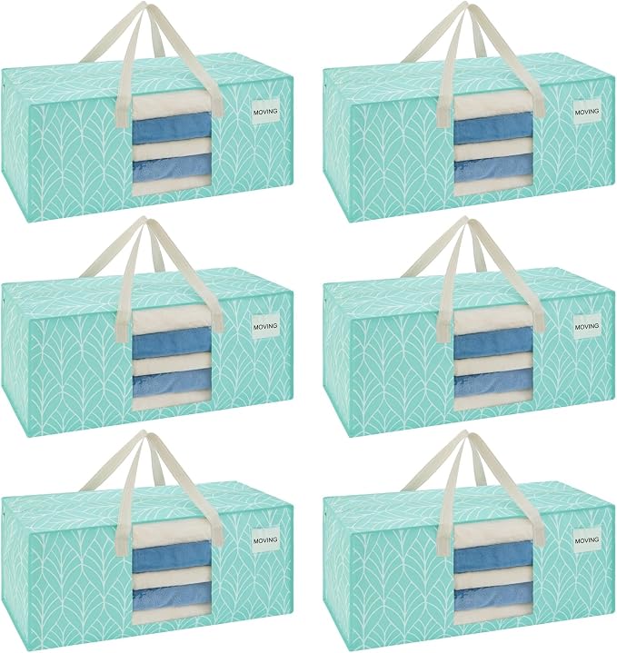 VENO Heavy Duty Moving Bags, Storage Bags, 6 Pack | Packing Supplies, by Veno