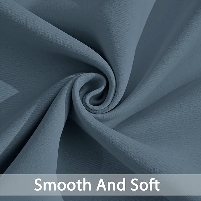 Yakamok Room Darkening Curtains 52x96 inch Length Stone Blue-Living Room | 2 - Image 3