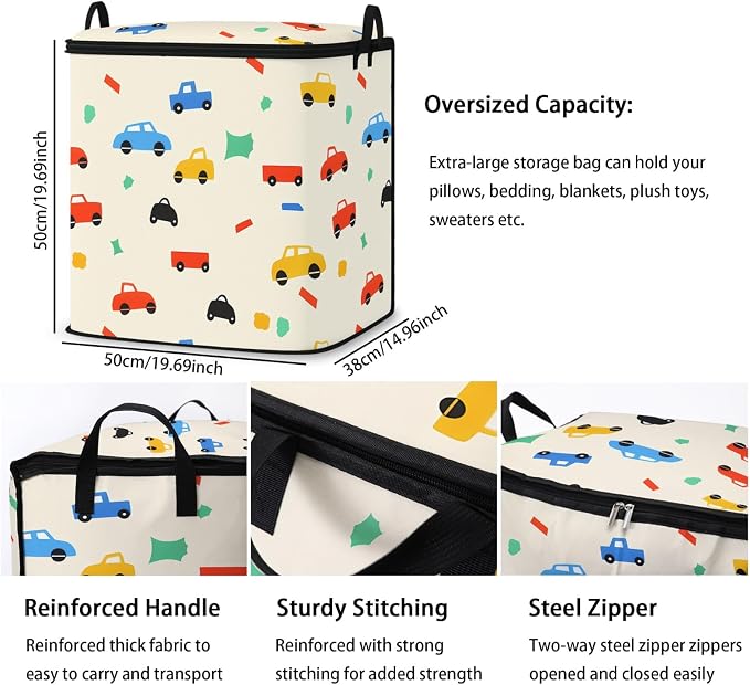 2pcs blanket storage bag for under bed, closet organizers 95L | quilt duvet - Image 3
