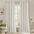 MIULEE Velvet Curtains 52x108 inches 2 Panels Ivory Room Darkening Curtains | by MIULEE