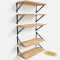 Wall Shelves 7.3" Deep Solid Paulownia Wood | 15mm Thick, Wider & Longer & by COCOYA