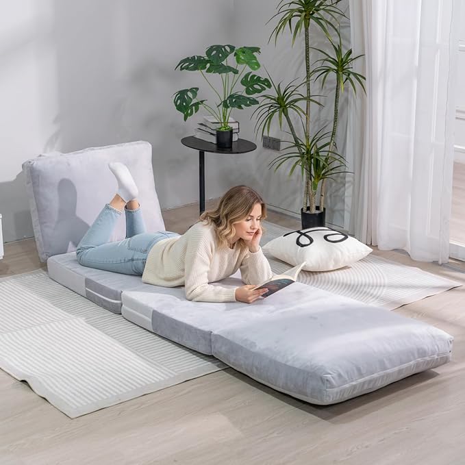Cvortll 4-in-1 Folding Sofa Bed, Memory Foam Bean Bag Chair, Large Convertible - Image 4