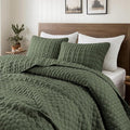 WDCOZY Olive Green Quilts Queen Size Bedding Set by WDCOZY