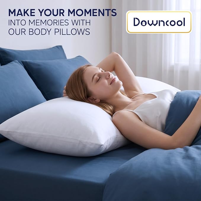 DOWNCOOL Large Body Pillow Insert- Breathable Full Body Pillow - Image 4