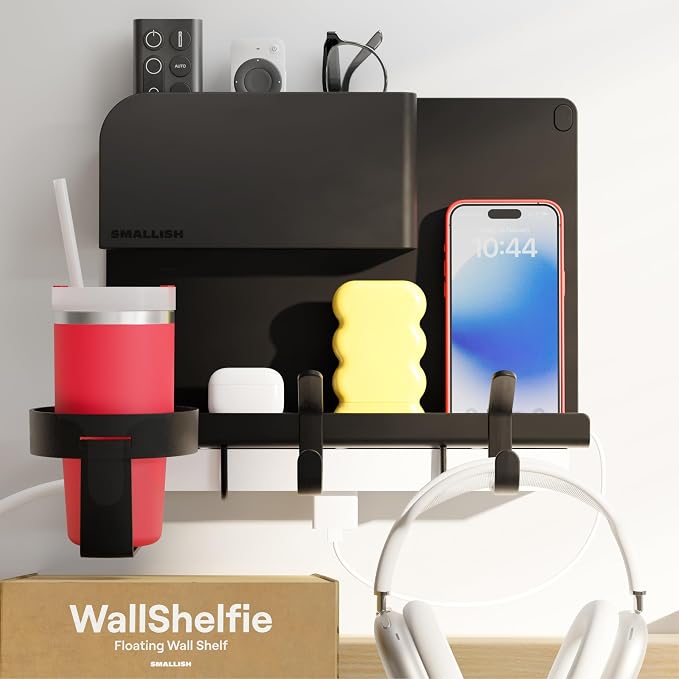 WallShelfie Bedside Wall Organizer & Dorm Decor by Smallish