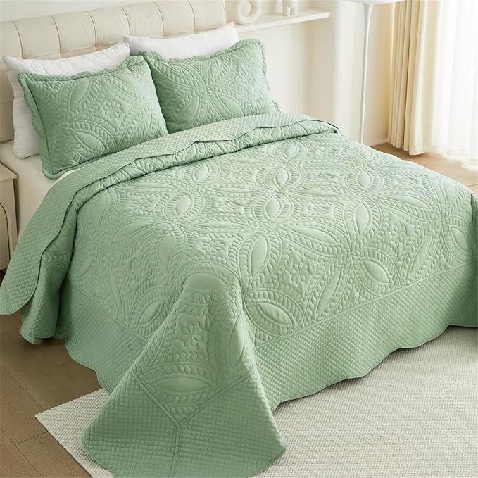Cmfshape King Bedspread 106"x96", 3 Piece King Quilt - Image 3