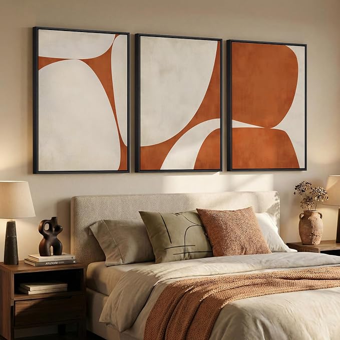 Large Framed Neutral Abstract Wall Art - Image 4
