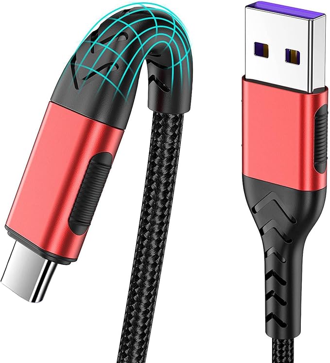 Durcord USB C Charger Cable, Upgarded 2Pack 6ft USB Fast ChargingType C Charging Cord Cable, Type C Charger Premium Nylon Braided USB Cable Compatible with iPhone 15 Pro/Plus/Max/Android/Phone/Pad-Red