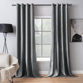 MIULEE Velvet Curtains Grey 52 x 96 Inch Length Set of 2 | Grommet Drapes by MIULEE