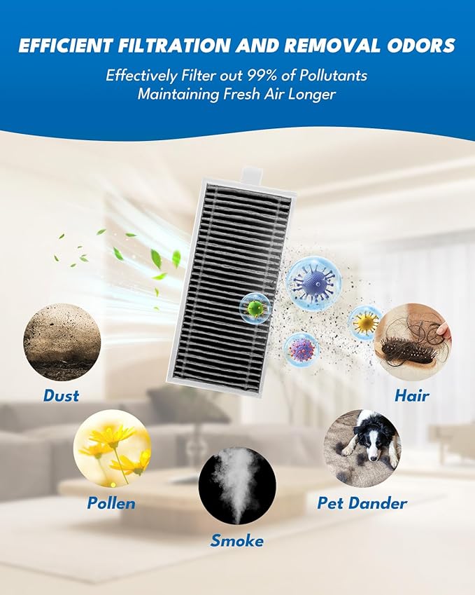 X8 PRO OMNI 16 Pack Accessories for ECOVACS DEEBOT X8 PRO OMNI/YEEDI S14 PLUS Robot Vacuum, Replacement Parts with 1 Main Brush, 2 Roller Mops, 4 Dust Bags, 4 Side Brushes, 4 HEPA Filters, 1 Brush