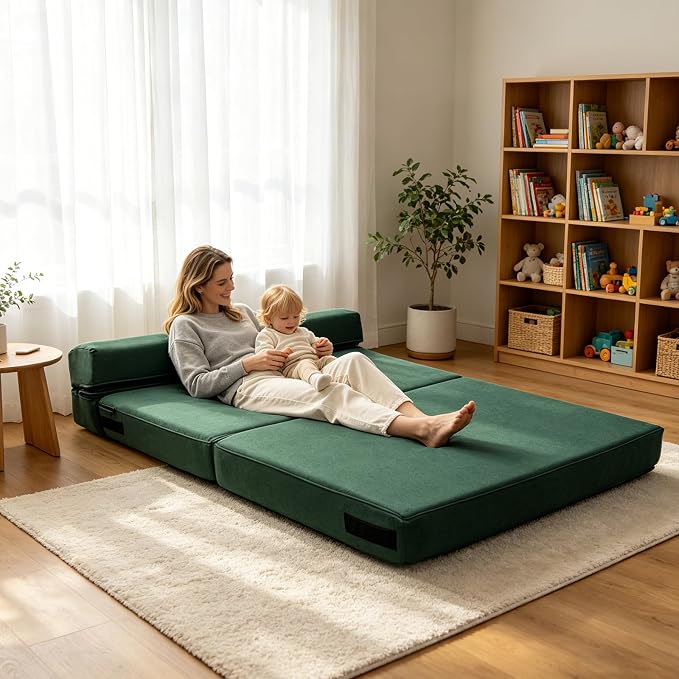 Folding Sofa Bed, Fold Out Couch Memory Foam Sleeper Chair - Image 3