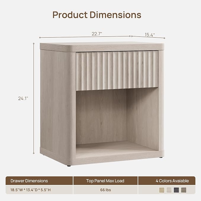 SICOTAS Night Stand Set of 2 Nightstands - Image 3