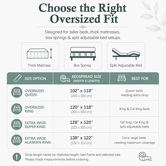 HZ & HY Oversized Queen Bedspreads, Seaglass | Generous Coverage, 5-Piece Quilt - Image 2