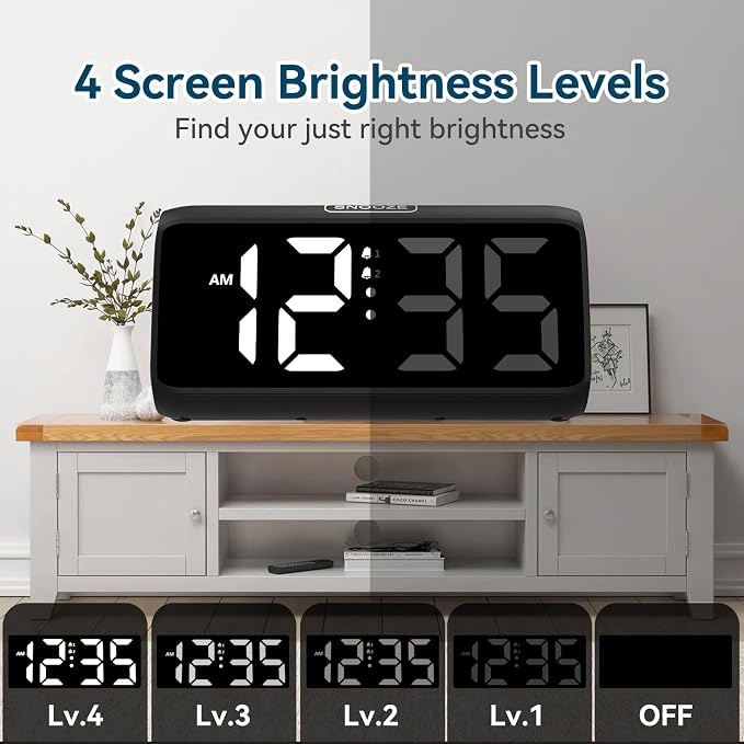 Digital Alarm Clocks for Bedrooms, Loud Alarm Clock - Image 5