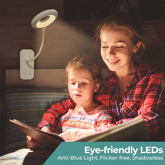 CUHIOY 2Pack Rechargeable Clip on Reading Light - Image 6