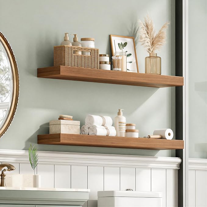 HOOBRO 31.5" Floating Shelves for Wall, for Wall Decor Storage in Bathroom - Image 7