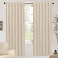 BGment Cream Beige Velvet Blackout Curtains 72 Inch Length by BGment