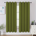 CUCRAF Green Blackout Curtains 63 inch Length 2 Panels Set, Room Darkening by CUCRAF