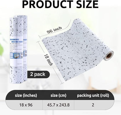 RAY STAR 18X96 Inch Shelf Liner for Kitchen Cabinets, Non-Adhesive Cabinet Liner Washable, PVC Drawer Liner for Dresser Non-Slip Bathroom (Plaid)(2 Roll)
