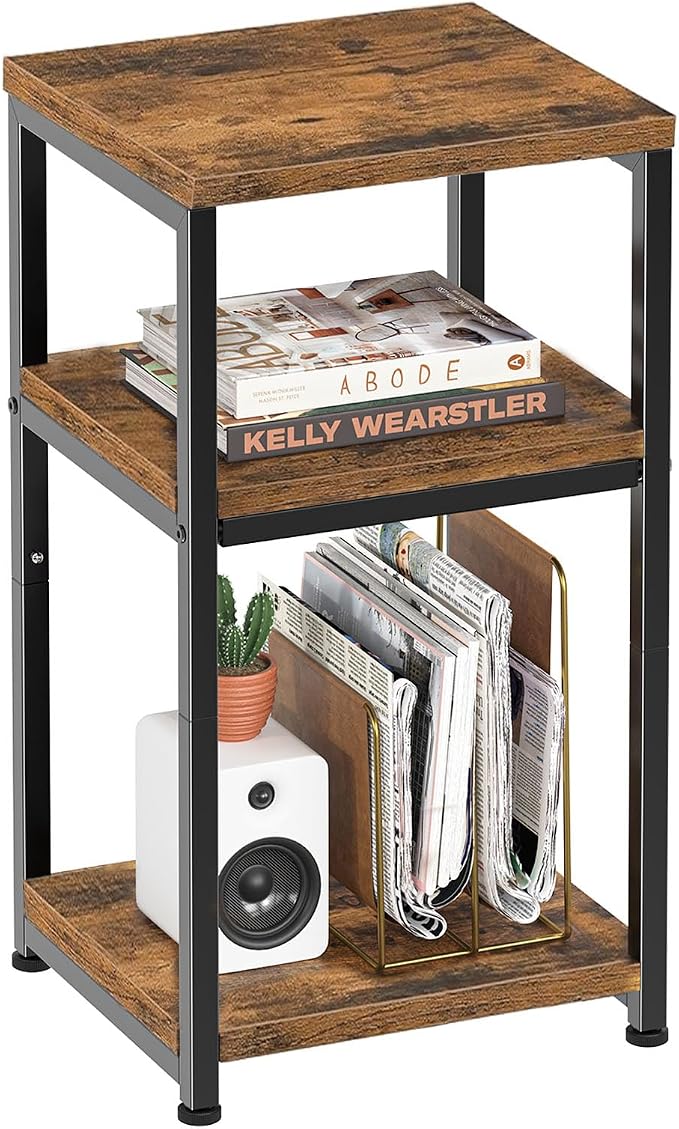 Simple Trending Side Table, End Table Night Stand, 3 Tiers Shelf by SimpleTrending