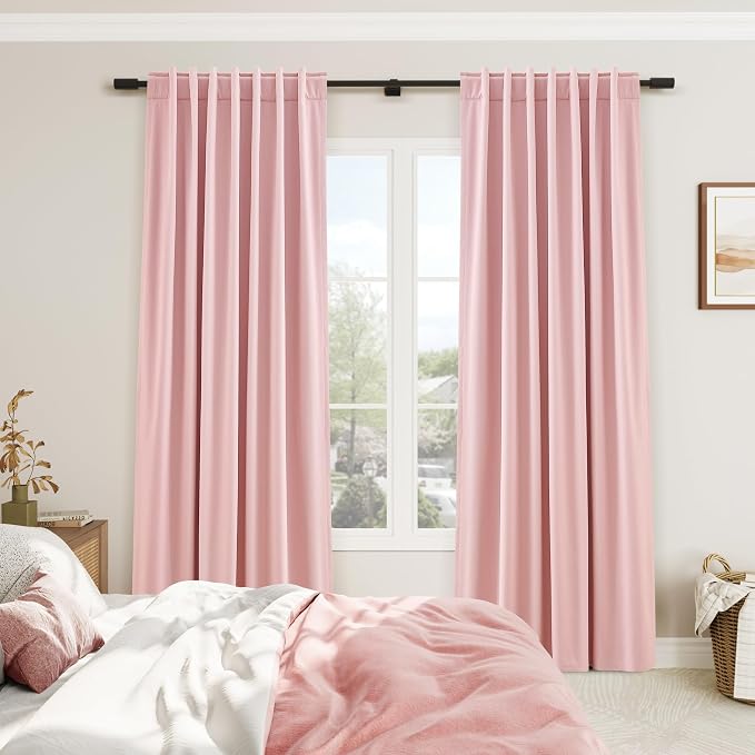 Joywell 100% Blackout Linen Curtains 84 Inch Long - Image 6