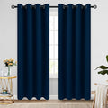 COSVIYA Grommet Room Darkening Dark Blue Curtains 84 inch Long by COSVIYA