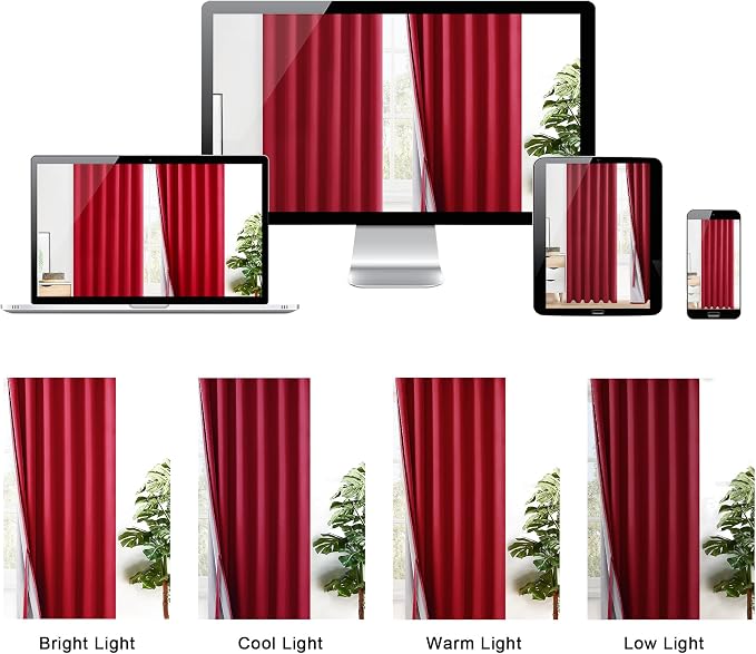 XWZO Full Shading Blackout Curtains 95 Inches Length - Image 8