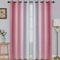 SimpleHome Ombre Pink to Grey White Curtains by SimpleHome