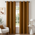 Brown Blackout Curtains for Bedroom Living Room W40 x L84 Inch | 84 Inch Long by Woaboy