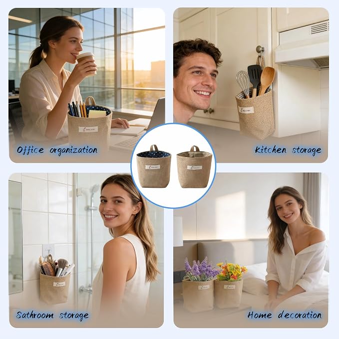 Machine Washable Hemp Cotton Hanging Organizer - Image 6