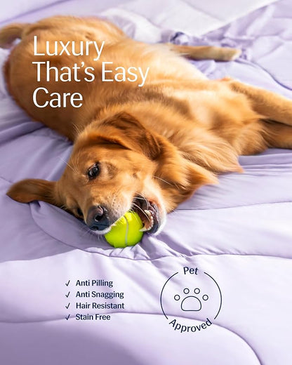 REST® Evercool® Cooling Comforter, King/Cali King, Blanket for Hot Sleepers, All Season Bedding to Keep Cool for Night Sweats, Breathable Lightweight Blanket, 106x90 Inches, Lavender Breeze