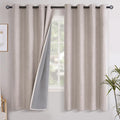 YoungsTex Linen Blackout Curtains 68 Inches Long by YoungsTex