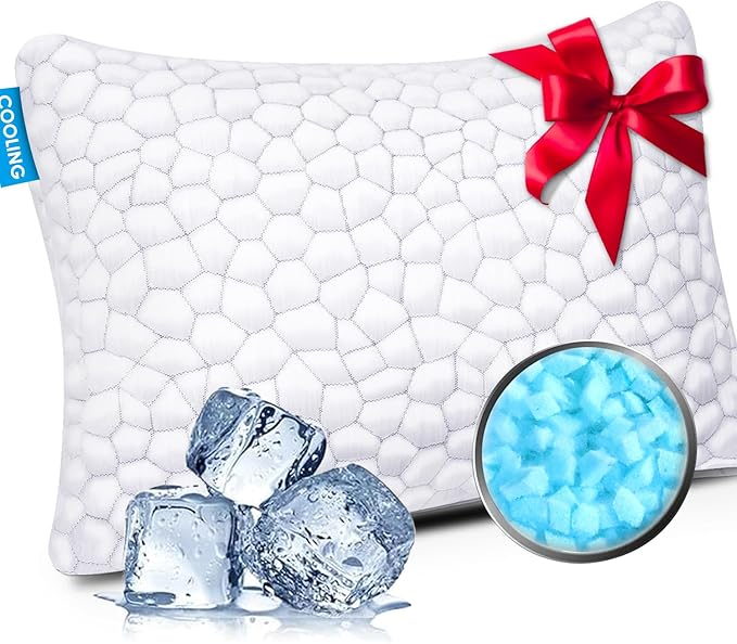 SUPA MODERN Cooling Pillow Standard Size 1 Pack, CertiPUR-US Shredded Memory by SUPAMODERN