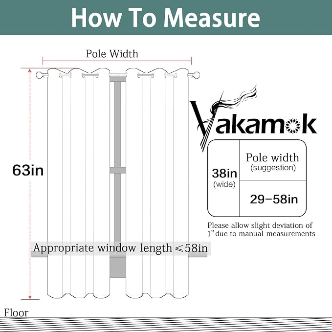 Yakamok Blackout Curtains 38x63 inch Lilac Thermal Drapes-Bedroom | 2 panels - Image 7