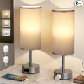 Dark Grey Bedside Table Lamps Set of 2 by Fenmzeelighting